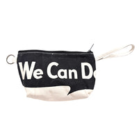 Black pouch with 'We Can Do' text on a white background