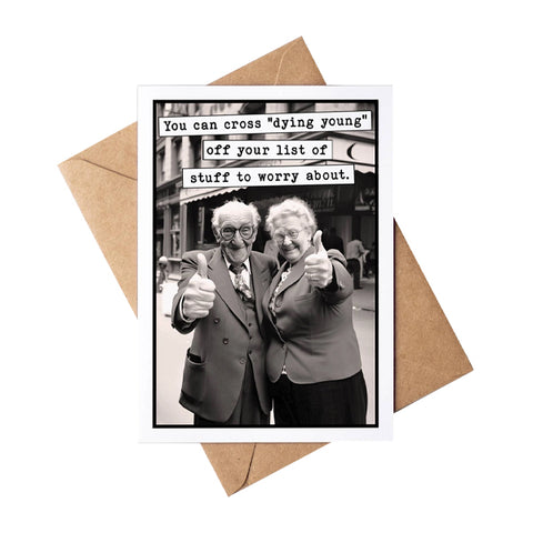 You can cross Dying Young Notecard