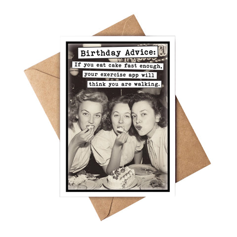 Birthday Cake Advice Notecard