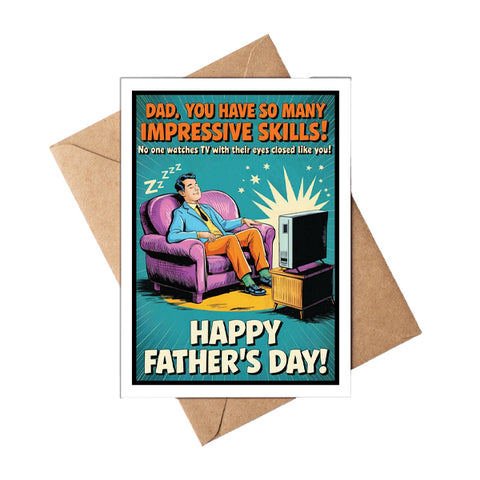 Impressive Skills Father's Day Notecard
