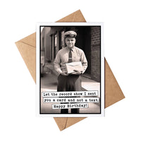 Let the Record Show Notecard