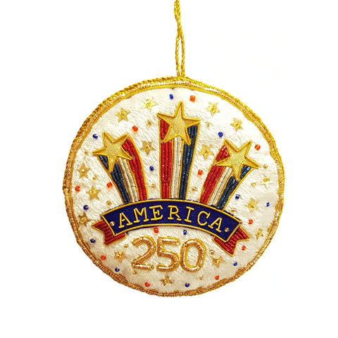 America 250th Anniversary Star Round Ornament