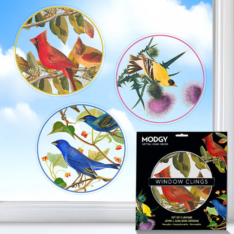John James Audubon Window Cling - Set Of 3