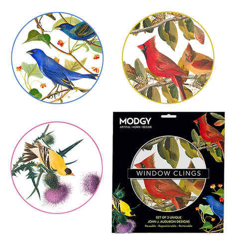 John James Audubon Window Cling - Set Of 3