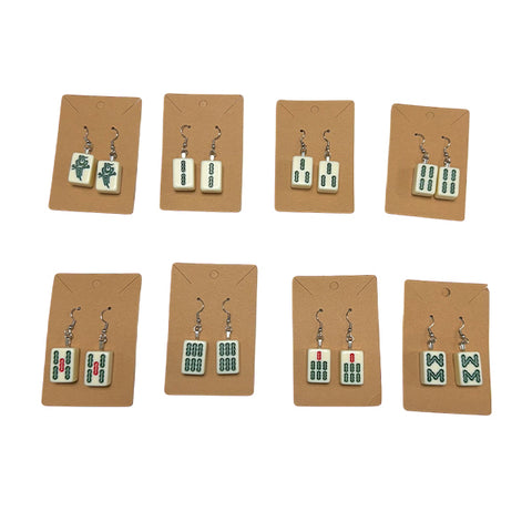 Miniature Mahjong Earrings