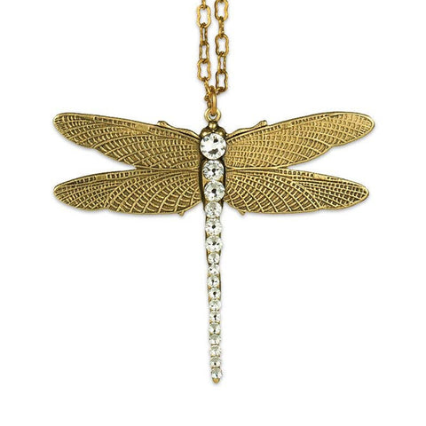 Mina Crystal Dragonfly Necklace