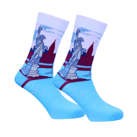 Lady Liberty Natural Bamboo Knit Socks