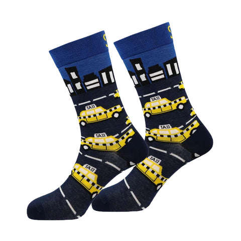 New York Taxi Natural Bamboo Knit Socks