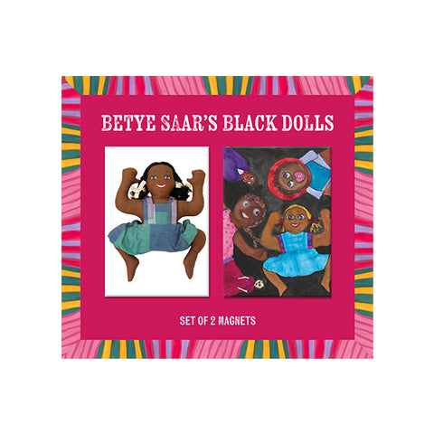 Betty Saar Black Dolls Jumping Magnet Set