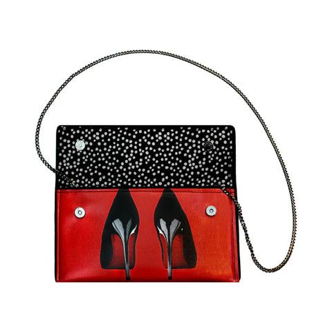 Mini Red Heels Crossbody Clutch Handbag