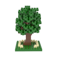 A miniature toy tree made of interlocking bricks