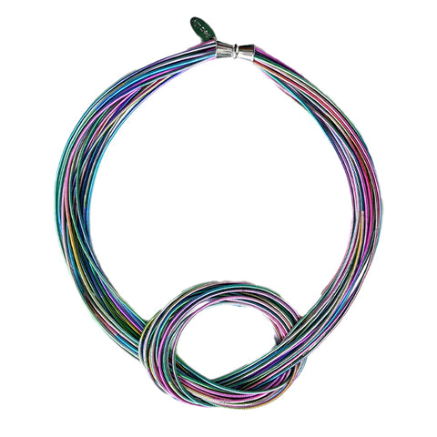 Large Knot Rainbow Necklace