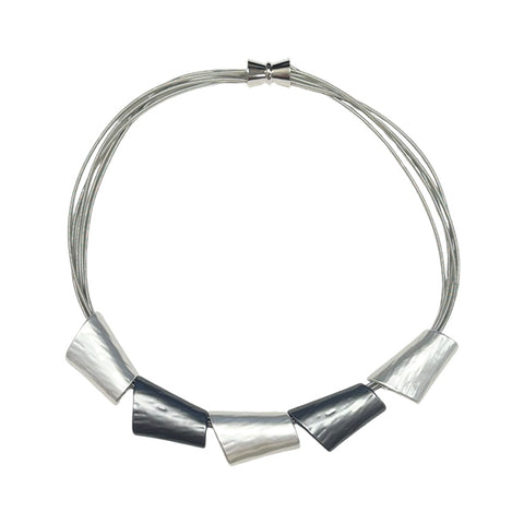 Silver Slate Slide Pendant Necklace