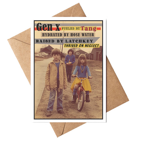 GenX Fueled By Tang Hydrated by Hose Water Notecard