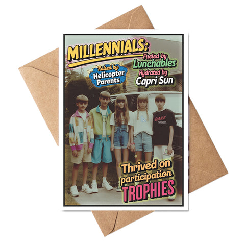 Millenials Fueled By Lunchables Notecard
