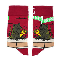Pizza Rat Natural Bamboo Knit Socks