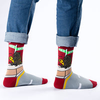 Pizza Rat Natural Bamboo Knit Socks