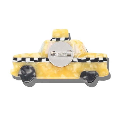 Yellow Taxi Brooch