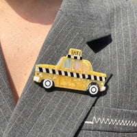 Yellow Taxi Brooch
