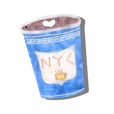 New York City Coffee Cup Compact Mirror