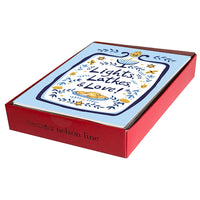 Lights Latkes Love Hanukkah Notecard