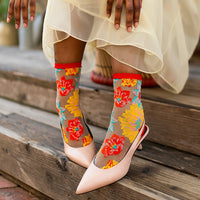 Flower Power Sheer Socks