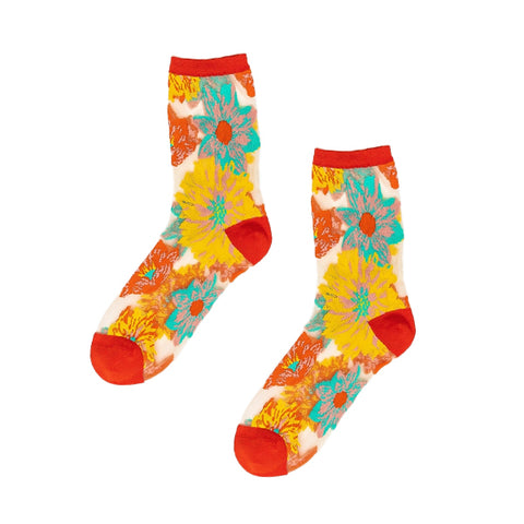 Flower Power Sheer Socks
