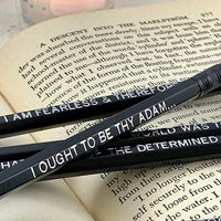 Frankenstein Quote Pencil Set