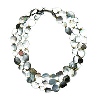 Black Mother of Pearl 3 Strand Necklace