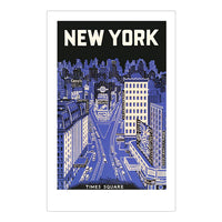 New York Times Square Blue Magnet