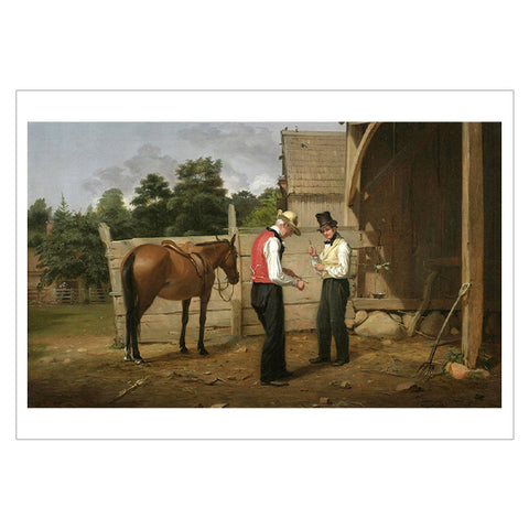 William Sidney Mount Bargaining for a Horse Postcard