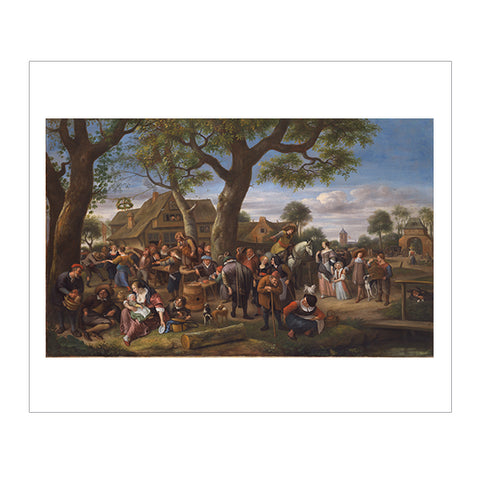 Peasants Merrymaking Outside an Inn Postcard