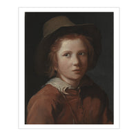 Portrait of a Young Boy with a Hat Postcard
