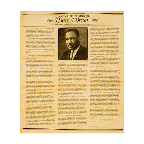 Dr. Martin Luther King Jr I HAVE A DREAM Speech Document Replica