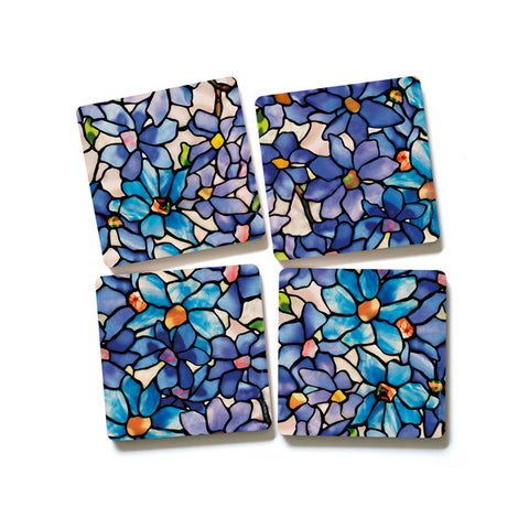 Louis C. Tiffany Stained-Glass Coasters  Tiffany stained glass, Art  stained, Stained glass designs