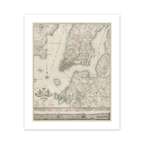 Plan of the City of New York, copied from the Ratzer Map of 1770 Matte