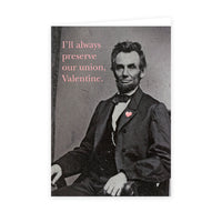 Abraham Lincoln Valentine Notecard