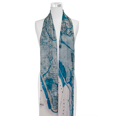 Topographical Map Scarf