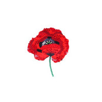 Red Poppy Brooch Pin