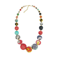 Kantha Graduated Bead Necklace