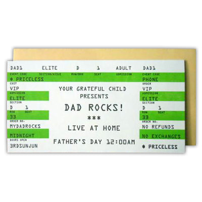 Rockin' Dad Record Notecard