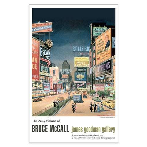 Bruce McCall's Lost Times Square Poster