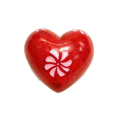 Red Soapstone Heart LG