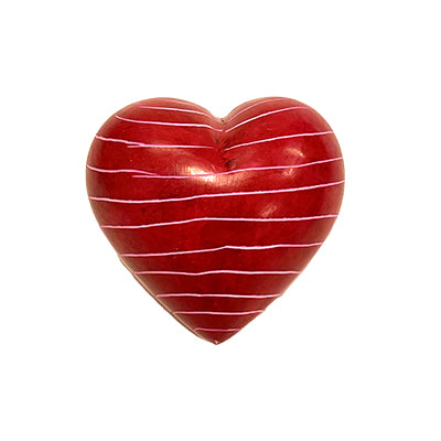 Red Soapstone Heart LG