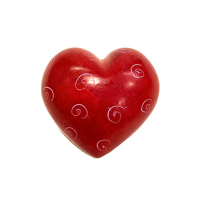 Red Soapstone Heart LG
