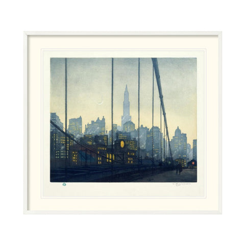 New York Brooklyn Bridge Framed