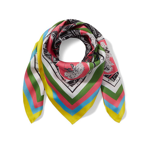 Sheila Bridges Harlem Toile de Jouy Square Silk Scarf