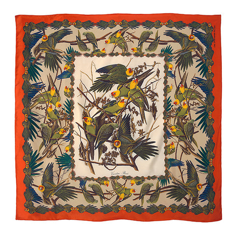 Audubon Carolina Parrot Luxury Silk Twill Scarf
