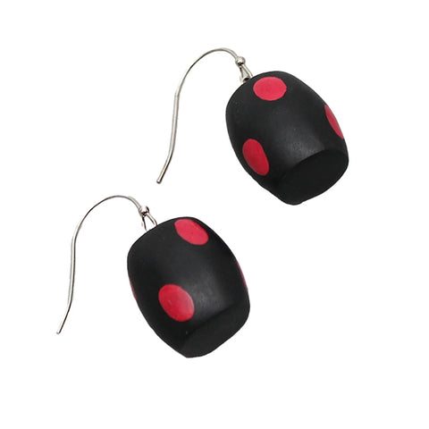 Lyla Earrings - Black and Red