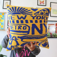 Metro NY Yellow Pillow